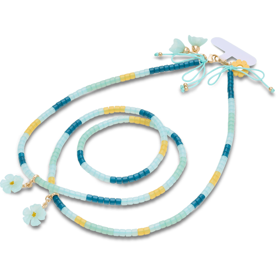 Floral and Pearl Crossbody Phone Chain - US 1709